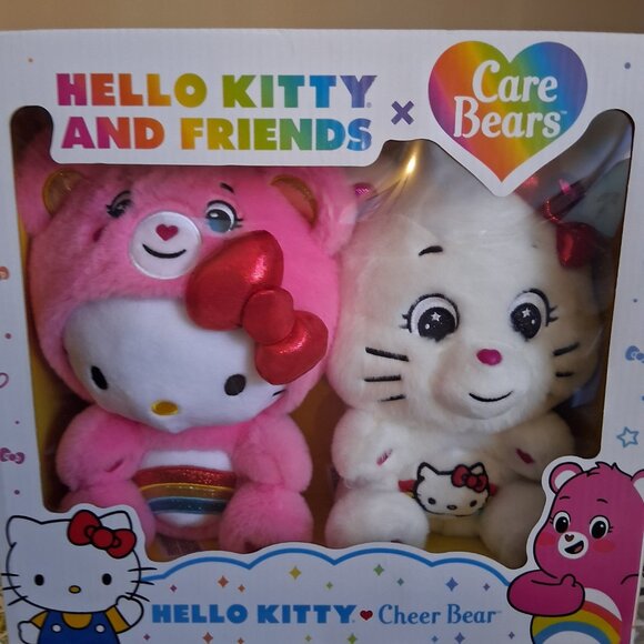 Hello Kitty and Friends x Care Bears Cheer Bear Sealed Box Set 2 Plush 10in - Picture 1 of 5